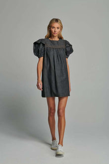  Hensely Dress in Black Chambray