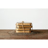 marble coasters with gold edge - set of 4