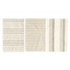 Woven Cotton Striped Tea Towels - set of 3