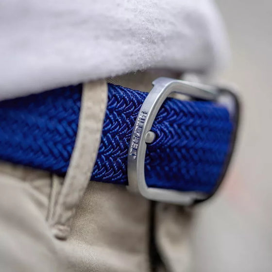 Men's Woven Belt in Cobalt Blue
