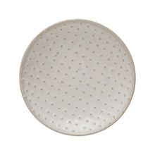  stoneware embossed hobnail plate