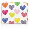 Medium Zipper Pack in the "Language of Love" Rainbow Heart Print