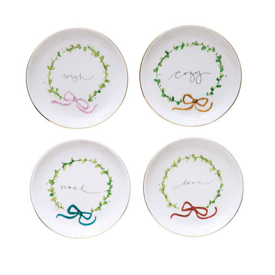 holiday wreath plate